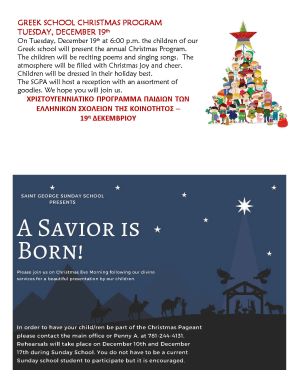 GREEK SCHOOL CHRISTMAS PROGRAM