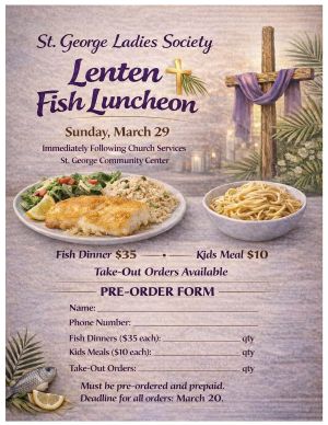 ST. GEORGE LADIES LENTEN FISH LUNCHEON