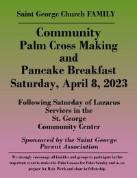 Community Palm Cross Making & Pancake Breakfast